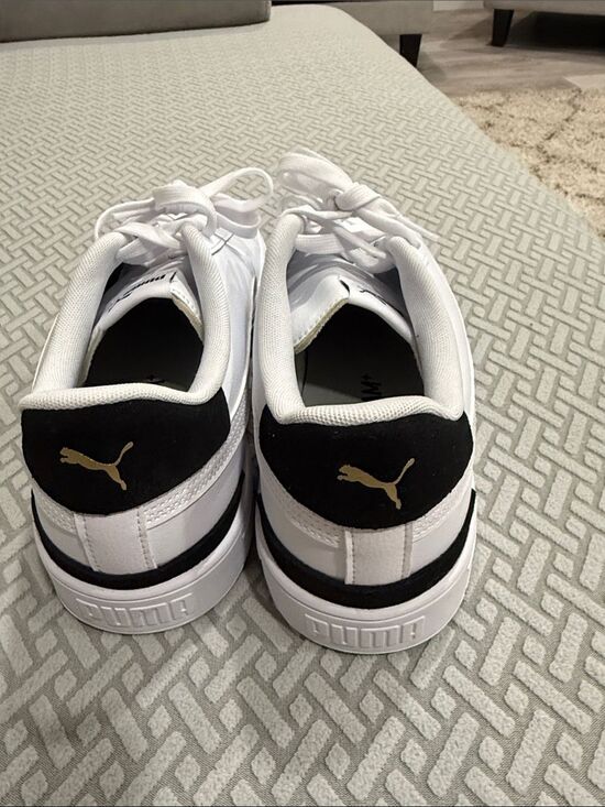 PUMA Men\'s Serve Pro Sneaker - White/White Team Gold-Puma Black - Size 10.5 US main image 9